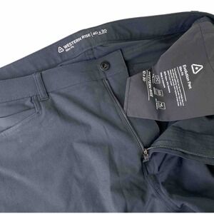 Western Rise Evolution Pant Men 40x30 Slim Fit Black 4 Way Stretch Hiking Travel